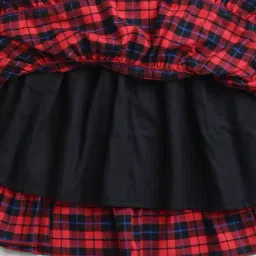 Zip Zap Zoop Girls Red Regular Fit Chequered Dress image 3