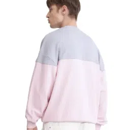 Rare Rabbit Grey Boxy Fit Colorblock Sweatshirt image 2