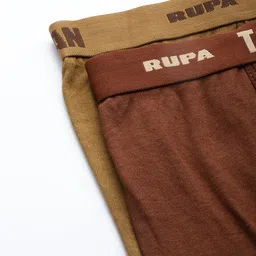 Rupa Men Pack of 2 Brown Solid Cotton Trunks image 3