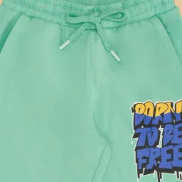 Pantaloons Junior Boys Green Ash Cotton Printed Track Bottoms & Joggers image 2