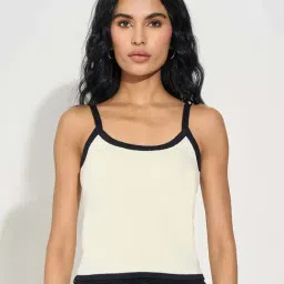 Honey By Pantaloons Off White Slim Fit Top With Jacket image 5