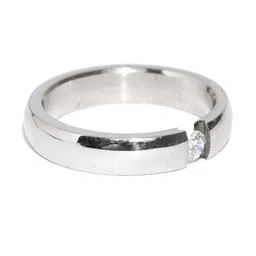 OOMPH Silver-Toned CZ Stone-Studded Ring image 1