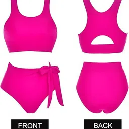 Rlanos High-Waist With Side-Tie Swim Bikini Set image 4
