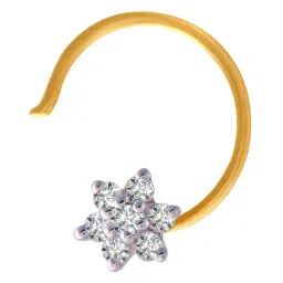P. C. Chandra Jewellers 18 kt Gold & Diamond Nosepin-image-1