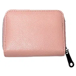 MOMISY PU Leather Credit Debit Card Holder Wallet Card Case ID Case Organizer Holder Zipper Wallet Coin Purse 14 Slots - Peach-picture-12