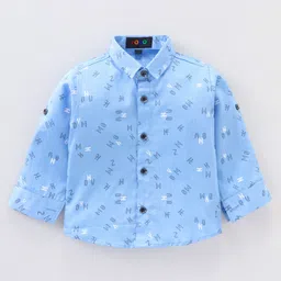 Robo Fry Cotton Lycra Full Sleeves Party Suit With Hat Solid-Blue image 2