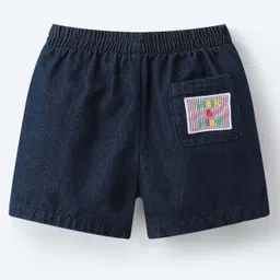 Mark & Mia Cotton Shorts with Vehicle Embroidery - Navy Blue image 2