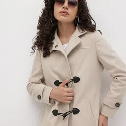 The Roadster Life Co. Notched Lapel Collar Regular Fit Overcoat-image-9