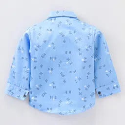 Robo Fry Cotton Lycra Full Sleeves Party Suit With Hat Solid-Blue image 3