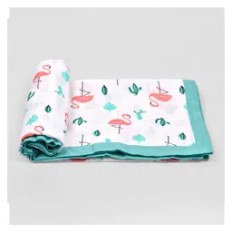 mom's home Moms Home Organic Cotton Baby Bedding Combo Flamingo - Pack of 3 image 3