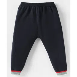 Simply Knitted Full Sleeves Pullover Sweater Set With Cat Design - Navy Blue image 4