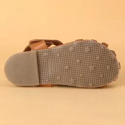 Babyoye Sandal with Velcro Closure -Brown image 5