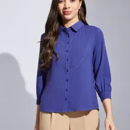 Latin Quarters Blue Regular Fit Shirt-image-75
