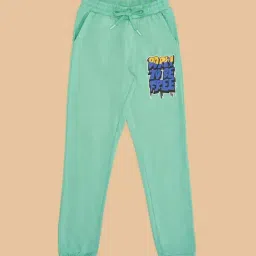 Pantaloons Junior Boys Green Ash Cotton Printed Track Bottoms & Joggers image 3