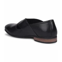 Hush Puppies by Bata Men's JOSH BUNTOE Black Loafers image 5