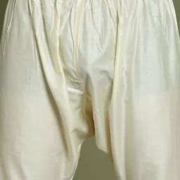 VASTRAMAY Boys Cream Embroidery Full Sleeves Kurta Sets image 5