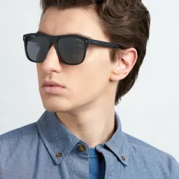 Polaroid Grey UV Protection Rectangular Sunglasses for Men image 5