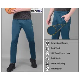 Force NXT Teal Regular Fit Sports Trackpants - Pack Of 2 image 5