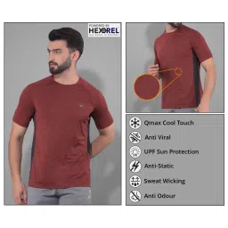 Force NXT Olive & Rust Regular Fit Sports T-Shirt - Pack Of 2 image 5