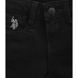 U.S. Polo Assn. Kids Black Solid Shorts image 3