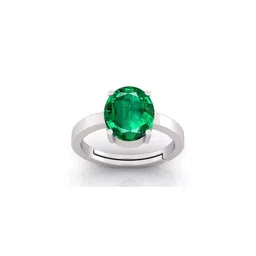 Pranjal Gems Unisex 9.25 Ratti 8.62 Carat Panna Gemstone Studded Adjustable Finger Ring-picture-39