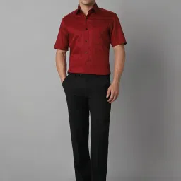 Louis Philippe Red Cotton Regular Fit Printed Shirt image 5