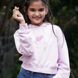 Nap Chief Girls Pink Cotton Printed Full Sleeves Sweatshirts & Hoodies-picture-25