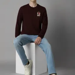 Louis Philippe Brown Cotton Regular Fit Sweatshirt image 5