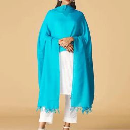 Fabindia Turquoise Plain Shawl-picture-15