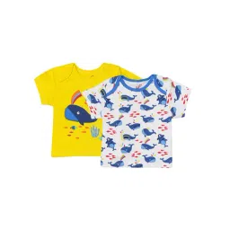 H by Hamleys Infants Boys Yellow & White Printed T-Shirt (Pack Of 2)-picture-25