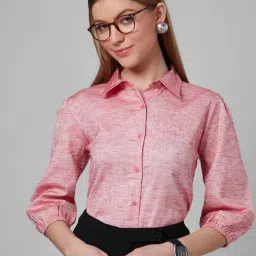 Style Quotient Pink Cotton Textured Shirt-image-18