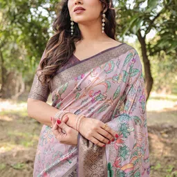 MAHARANI COUTURE Floral Printed Kanjeevaram Saree image 4