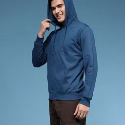 HERE&NOW Graphic Printed Pure Cotton Hooded Sweatshirt image 2