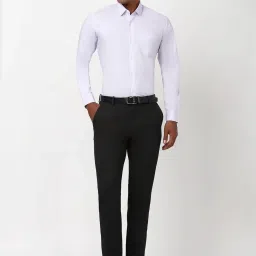 Peter England Grey Slim Fit Checks Trousers image 5
