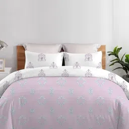 Sleeping Owls- because your sleep matters Lavender & White Ethnic Motifs AC Room 150 GSM Comforter-picture-29