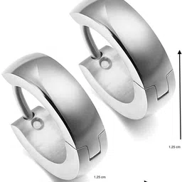 Vaiseema Silver Plated Circular Hoop Earrings image 2