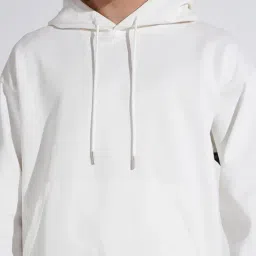 SHOWOFFFF White Cotton Printed Relaxed Fit Sweatshirt image 5