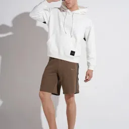 SHOWOFFFF White Cotton Printed Relaxed Fit Sweatshirt image 4