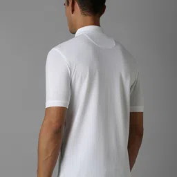 Louis Philippe Men Solid Polo Collar T-Shirt image 4