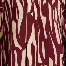 Kazo Maroon Printed Top image 5