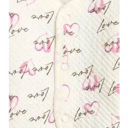 Bumzee Girls Cream Printed Full Sleeves Jabla with Pyjamas image 5