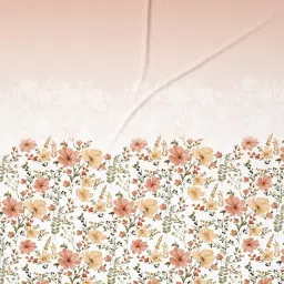 DDecor Primary Pink Cotton Floral 144 TC King Bedsheet with 2 Pillow Covers image 5