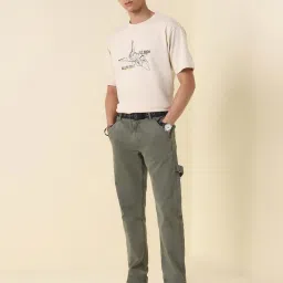 Allen Solly Beige Loose Fit Printed T-Shirt image 5