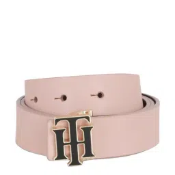 TOMMY HILFIGER Pink Leather Reversible Belt For Women-picture-12