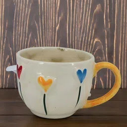 The Decor Lane White & Yellow Textured Dishwasher and Microwave Safe Ceramic Mug 350ML-image-19