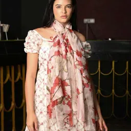 Odette Off White Printed Scarf-image-23