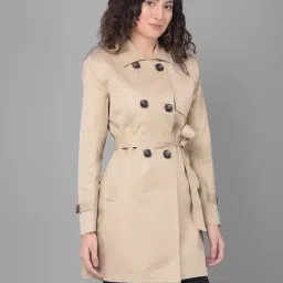 Crimsoune Club Beige Regular Fit Trench Coat-image-80