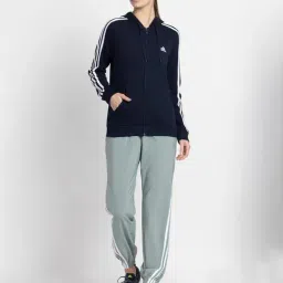 Adidas Navy Striped Hoodie image 4