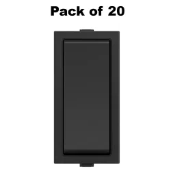 K9 Euro Switch 1 Way 1 Module 6 Amp Black, 9001 (Pack of 20) image 2