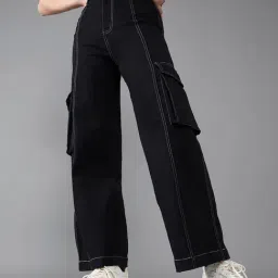 DOLCE CRUDO Black Striped Jeans-picture-34